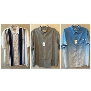 NWT Bundle of 3 Royaura Short Sleeve Button Up Shirts Men’s Size XXL